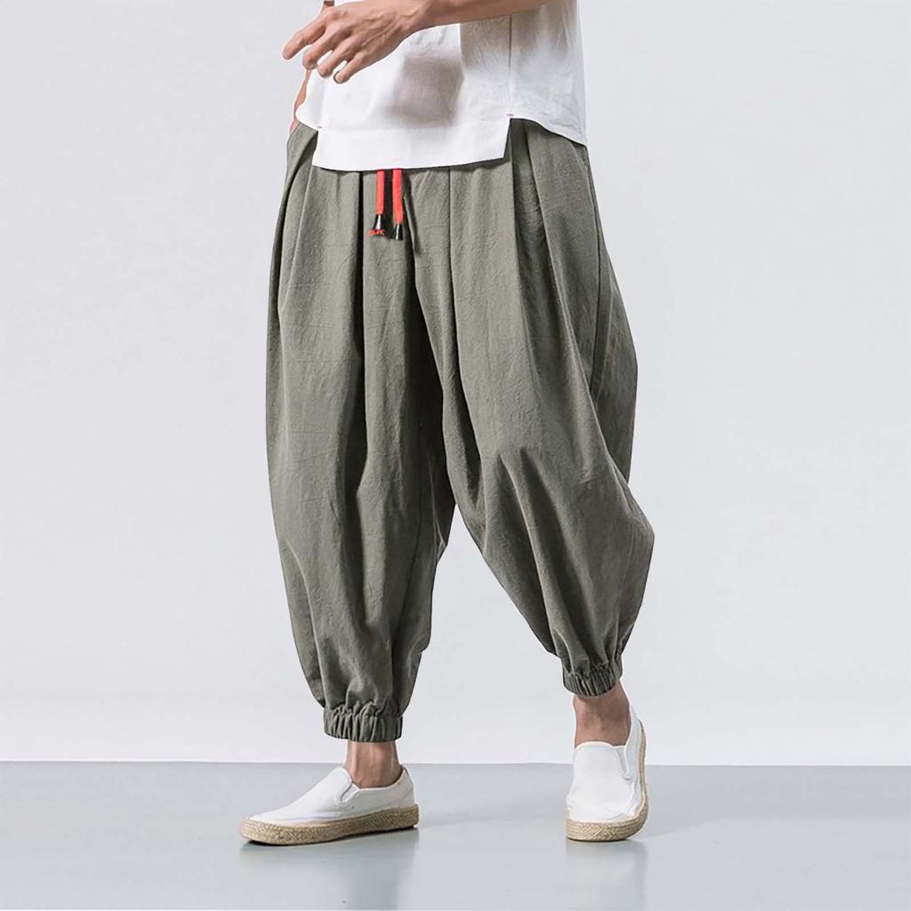 Pantaloni harem de modă pentru bărbați Hiphop Pantaloni largi cu picioare largi Streetwear Pantaloni de trening casual supradimensionați Pantaloni japonezi Harajuku pentru bărbați 2024
