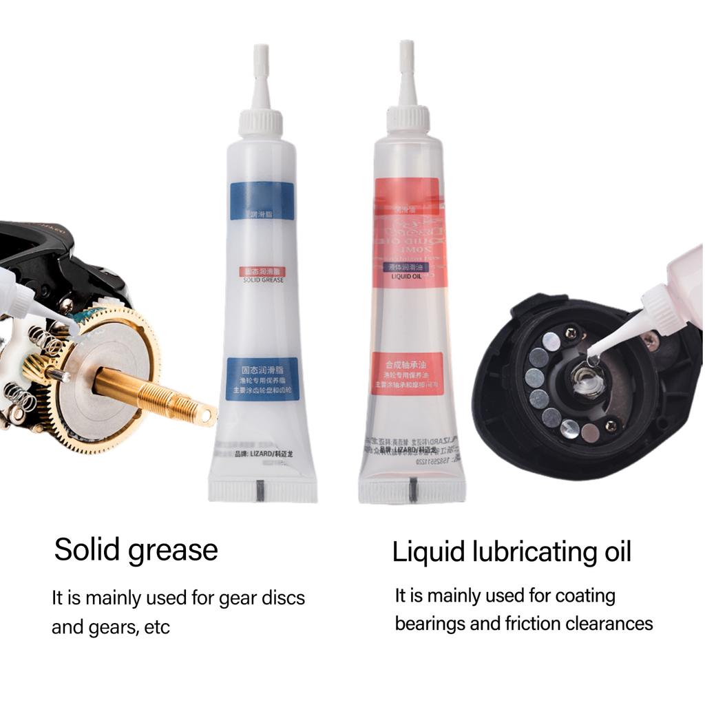 Fishing Reel Maintenance Oil and Grease Bearing Lubricant Gear Reel Lubrication for Various Fishing Reel Types