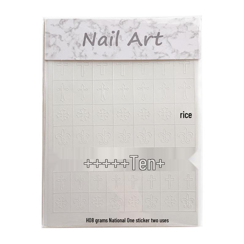 Transparent Hollow Manicure Stickers: Star, Chrome Heart, Bow Templates, Pat Pat Glue Tool