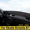 For Skoda Octavia A7 MK3 5E 2015~2020 Car Console Dashboard Cover Sun Shade Sun-proof Anti-UV Protector Mat Interior Accessories