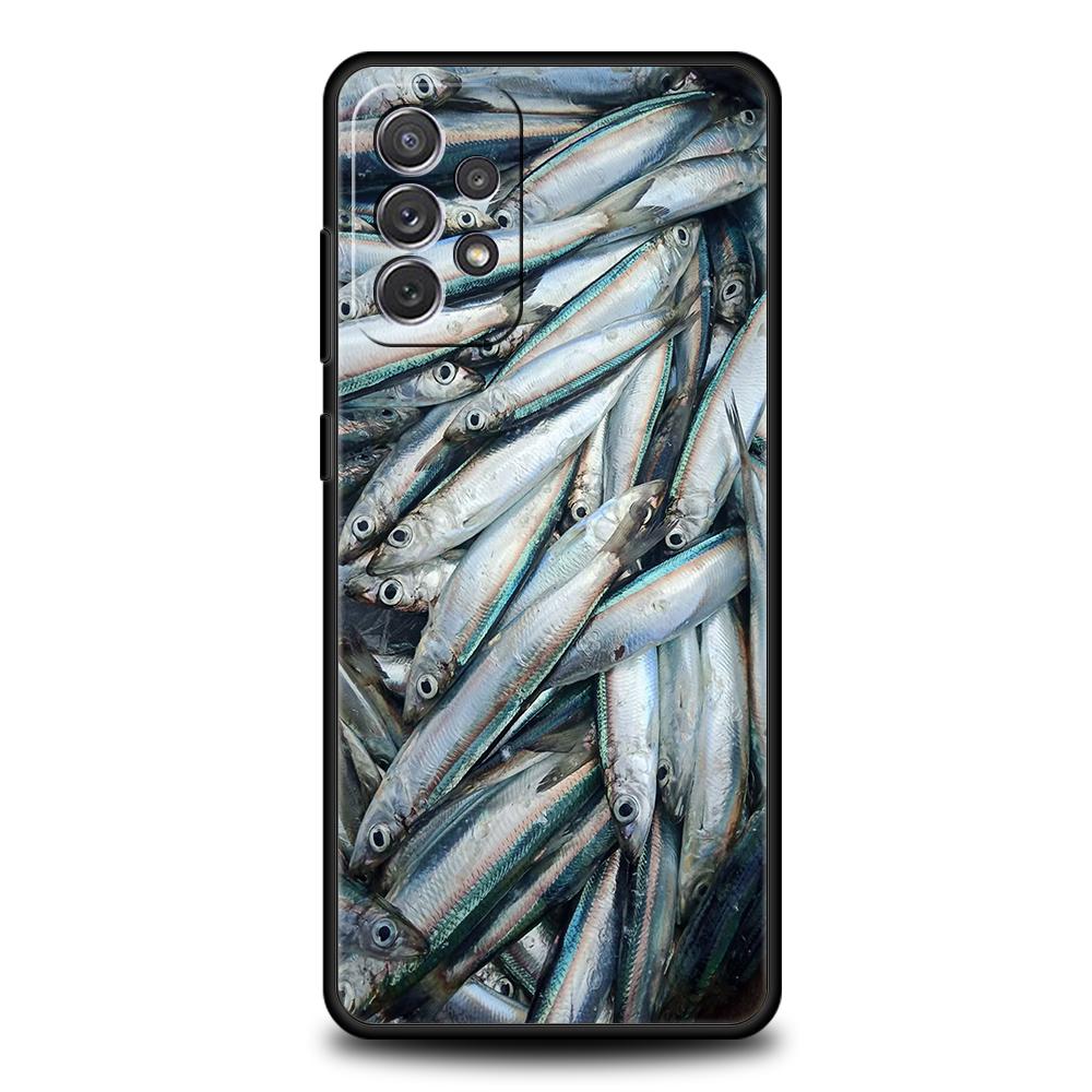 Phone Case For Samsung A15 A13 A35 A55 A51 A71 A41 A31 A21S A03S A05 A17 A23 A25 A33 A53 A73 5G A07 4G Cover Sardines Canned
