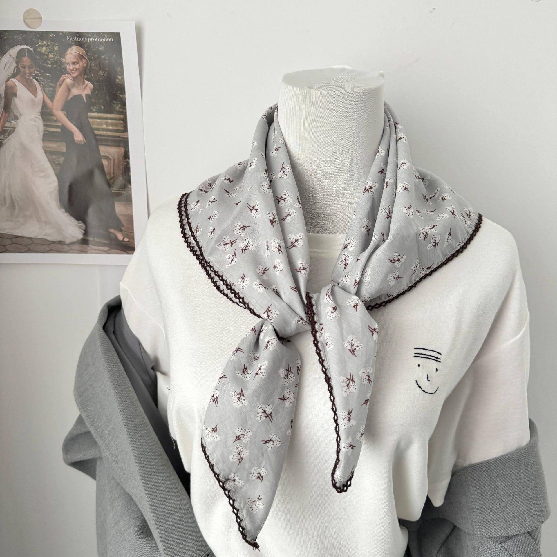 

Japanese Cotton And Linen Small Square Scarf Silk Scarf Women S Decorative Neck Protection Scarf Internet Celebrity Senior Photo Headband Headscarf 68-68