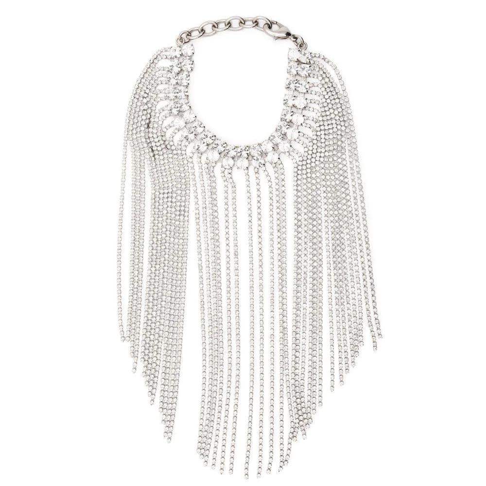 

Страз Длинная Кисточка Цепочка на Руку Многослойный Браслет - Элегантный Аксессуар для Праздничной Вечеринки серебряный