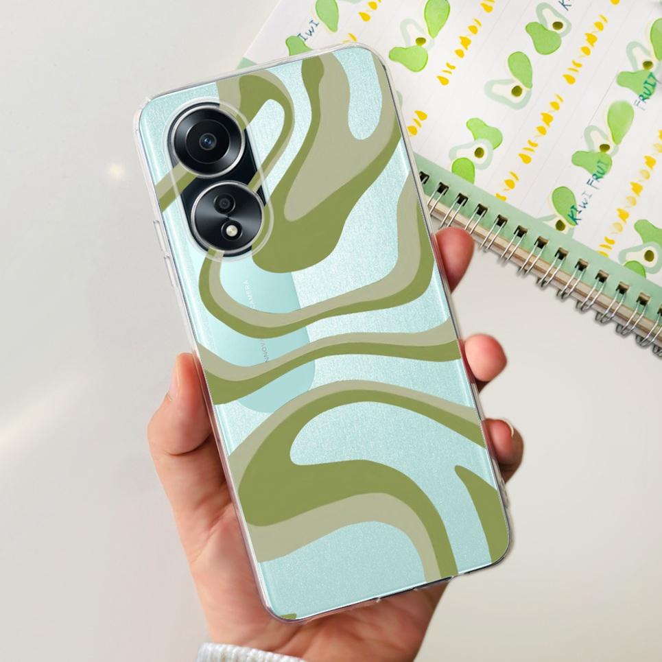 For Cover Oppo A58 4G CPH2577 Case Love Heart Butterfly Cover Shell For Oppo A78 5G 4G CPH2565 Soft Clear TPU Bumper Etui