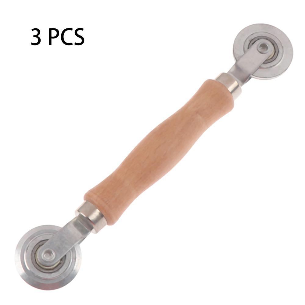 3 PCS Wooden Handle Screen Rolling Tools Manual Screen Installation Tool  Screen Door Wooden