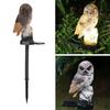 1/2Pcs Solar Owl Light with Stake Weather-resistant Waterproof Outdoor Garden Yard Pathway Patio Yard Lawn Solar Bird LED Decoration Lamp