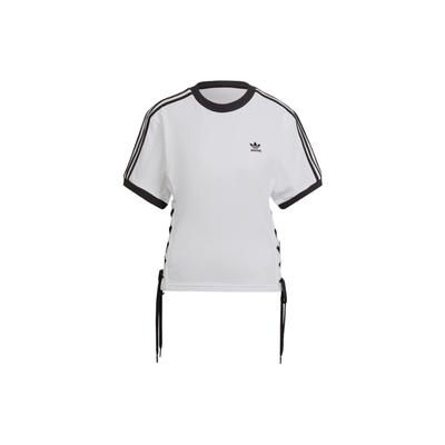 Originals Trefoil Stripe Crew Neck Sport Tee Women Tops White HK5062