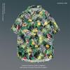 Japanese Hong Kong-Style Floral Hawaiian Shirt - Unisex Summer Short-Sleeve Retro Beachwear