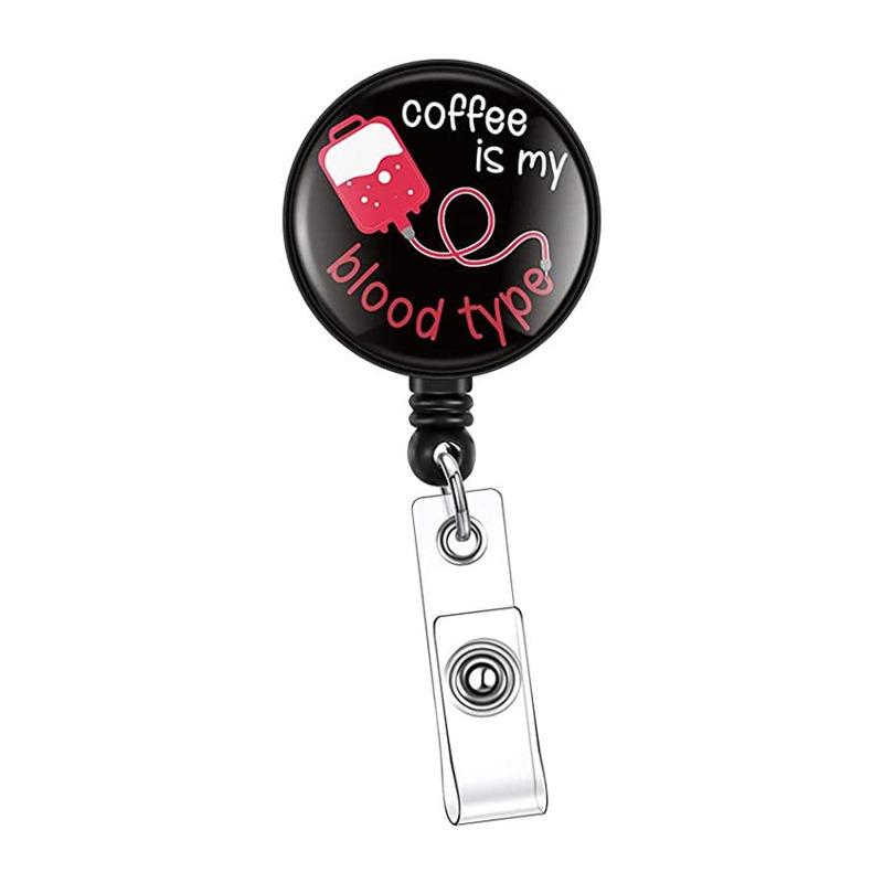 Fivela retrátil médica dos desenhos animados médico enfermeira licença de trabalho cordão criativo fácil de puxar fivela certificado marca nome