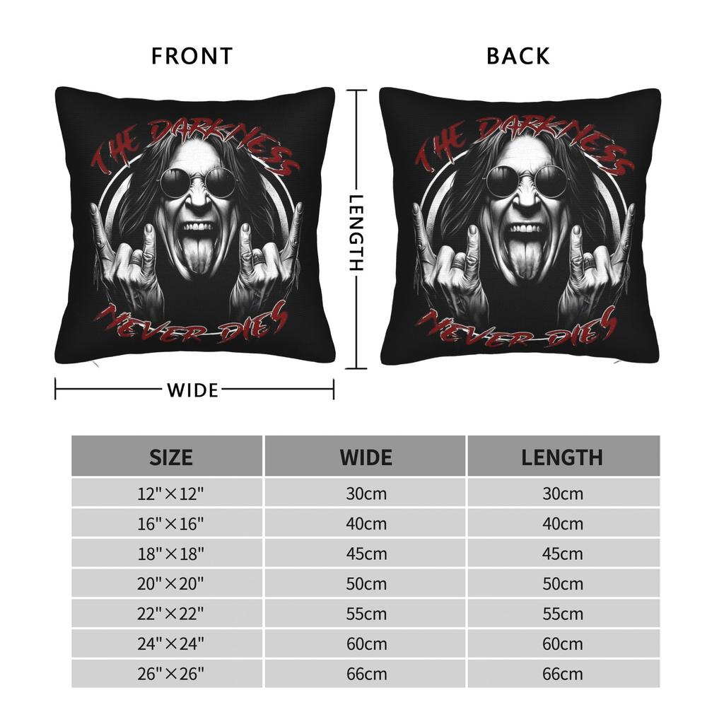 Ozzy Osbourne Pillow Case Print Pillow Cover For Living Room Sofa Retro Trendy Pillowcases