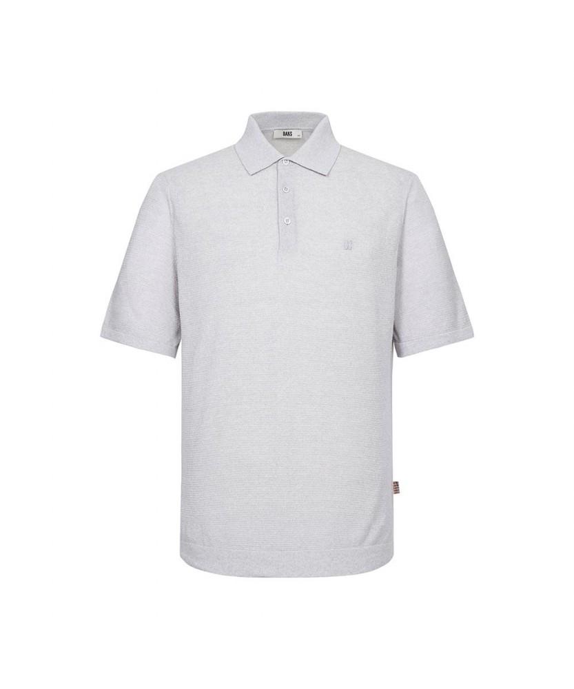 Dagseusyeocheu Cotton Blend Short Sleeve Collared Knit Gray_Dls1Swts101G1