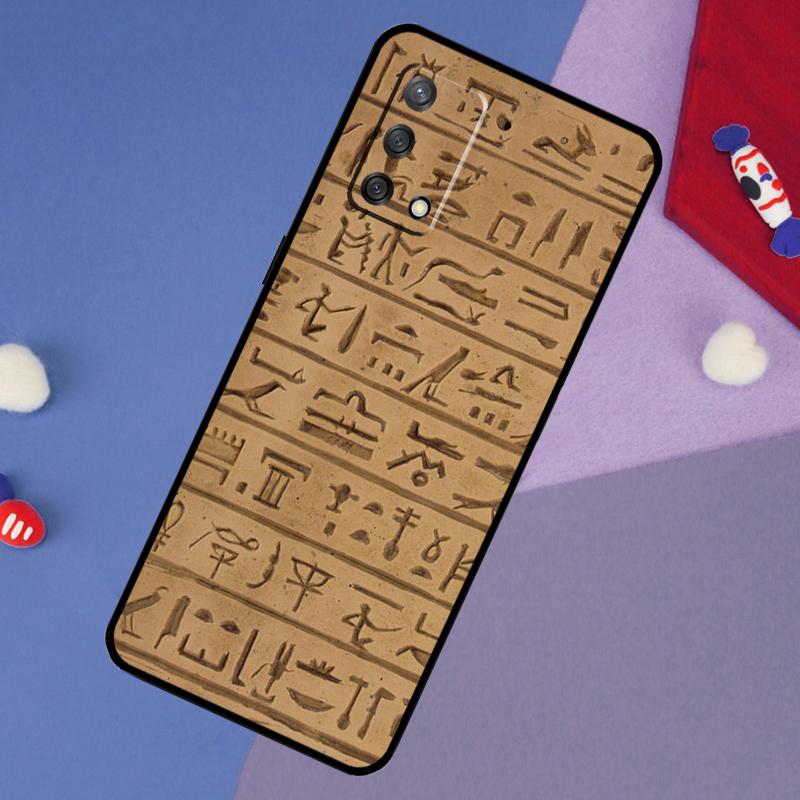 

Кейс с египетскими иероглифами для Oppo A78 A18 A38 A74 A94 A54 A58 A98 A80 A60 A40 A96 A76 A16 A15 A17 A57 A5 A6 Pro OPPO A15
