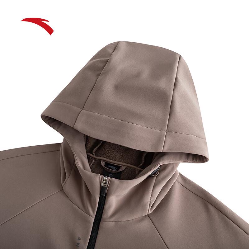 ANTA Men's Water-Repellent Fleece-Lined Hooded Sports Jacket