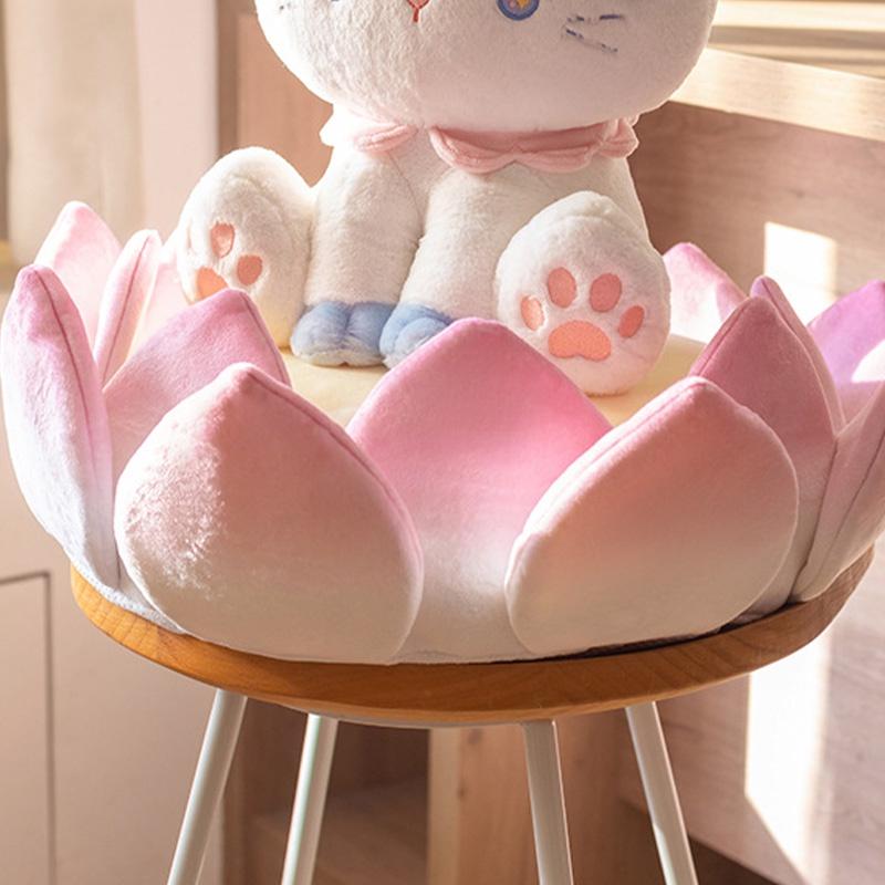 Cuscino Peluche Fiore di Loto Per Buona Fortuna e Comfort