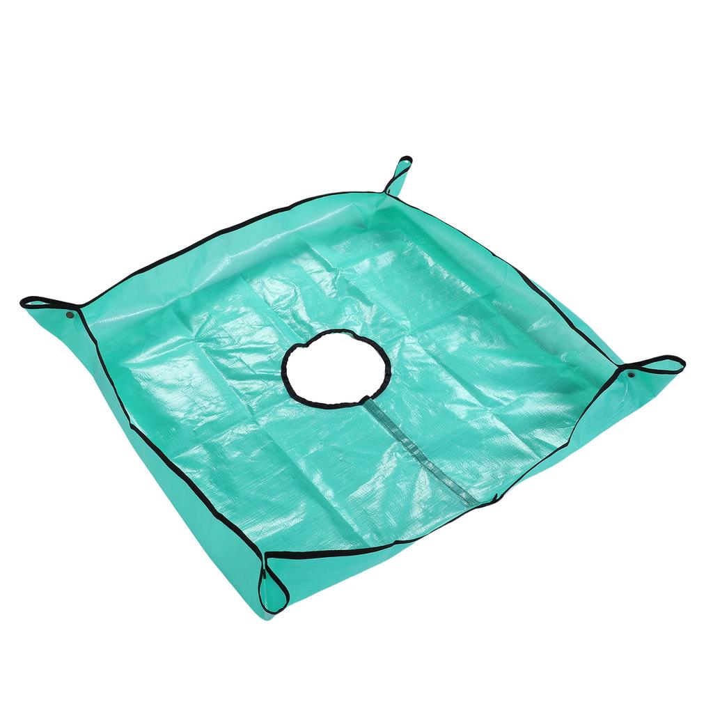 Landscape Tarp 7.8in Hole Water Proof Pruning Tarp with 4 Corner Buckle for Bush Shrub Tree Trimming