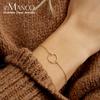 EMANCO Women Trendy Thin Stainless Steel Bracelet Minimalist Chain Bracelets for Women Adjustable Length Bracelet