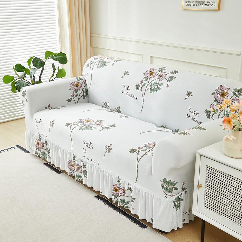 Elastic Sofa Cover All-Inclusive Cover Nordic Style Sofa Cover Non-Slip Fabric Skirt Sofa Cover