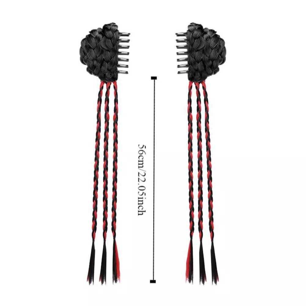 Simulation Wig Ponytail New Chinese Bow Ribbon Headband New Twist Braid