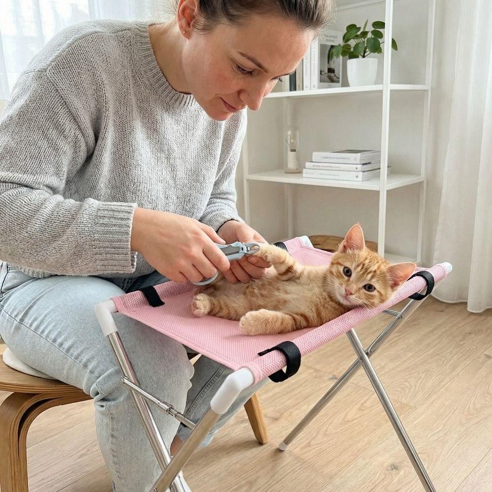 Anti-Scratch Pet Grooming Hammock Adjustable Pet Restraint Station Pet Bathing Rack  Pet Care