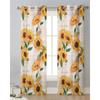 Sunflower Old Newspaper Background Sheer Curtains for Living Room Decoration Window Curtain Kitchen Tulle Voile Organza Drapes