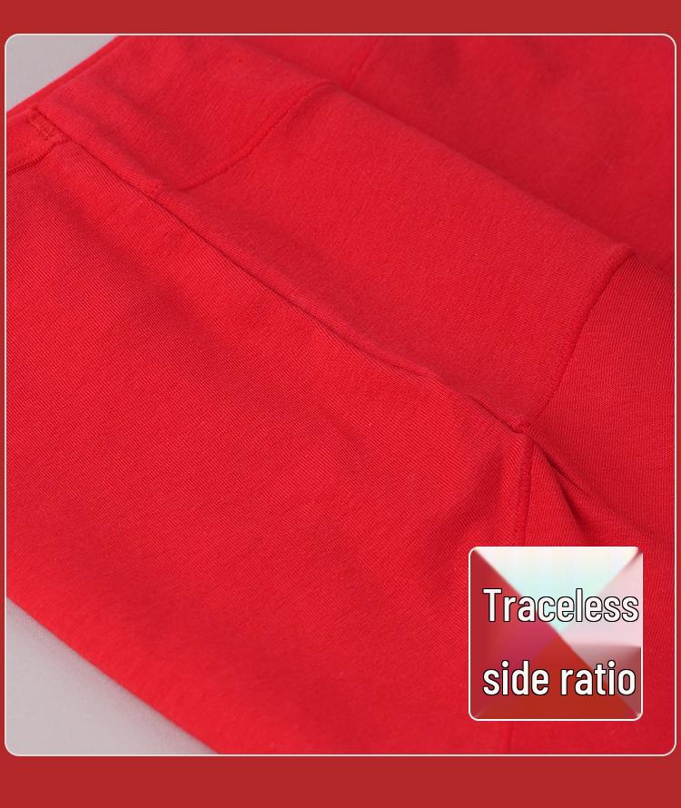 Women's Bright Red High-Waisted Comfort Fit Cotton Hip-Lifting Briefs