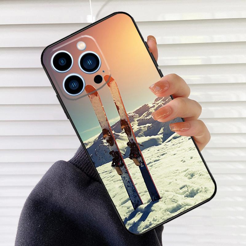 Skiing Snow Snowboard Ski Phone Cover For iPhone 16 15 12 11 13 14 Pro Max Mini X XR XS Max Plus Phone Case