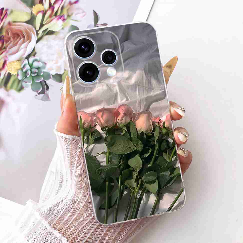 Para Oppo Reno15 5G Funda Flor Colorida Silicona Suave Cubierta Trasera Para Oppo Reno15 Reno 15 5G CPH2825 Carcasa de Teléfono Fundas