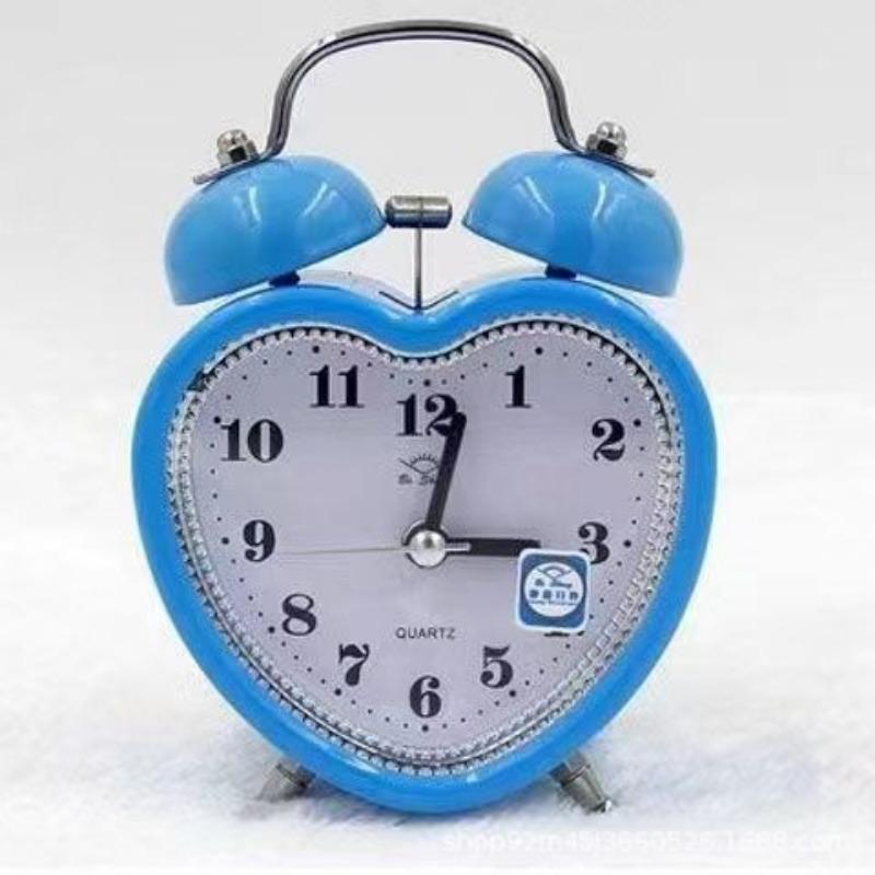 Student Metal Ringing Alarm Clock Creative Children Learning Silent Night Lights Fashionable Classic Loud Bedside Cute Clock Watch