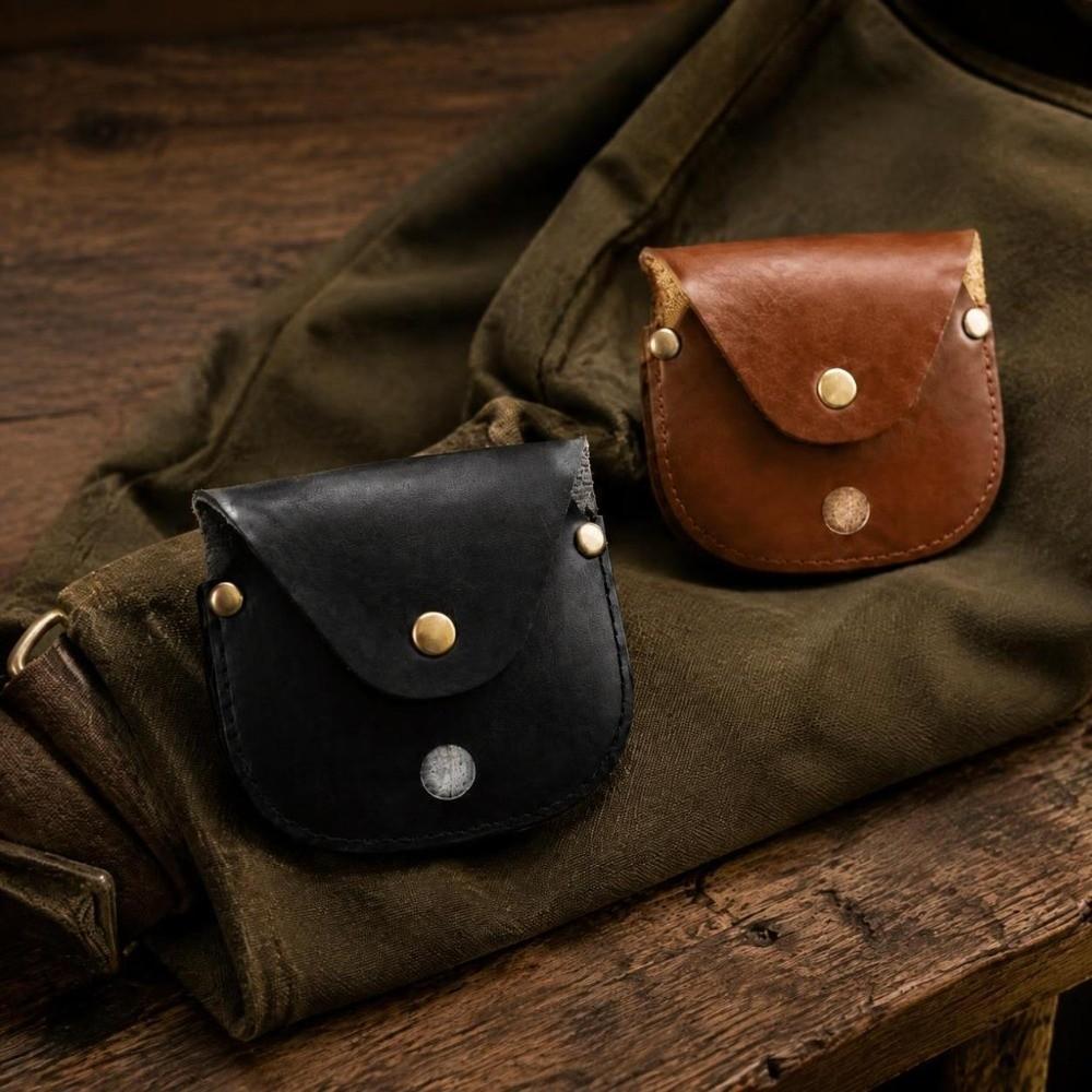 2 Pcs Vintage Compass Bag PU Watch Organizer Durable Pocket Watch Storage Pouch  Travel Accessories