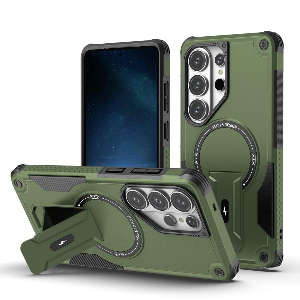 Magnetic Phone Case For Samsung S26 Ultra S25 Plus S24 A16 A16 A57 A37 Lens Protection invisable Bracket Wireless Charging Cover
