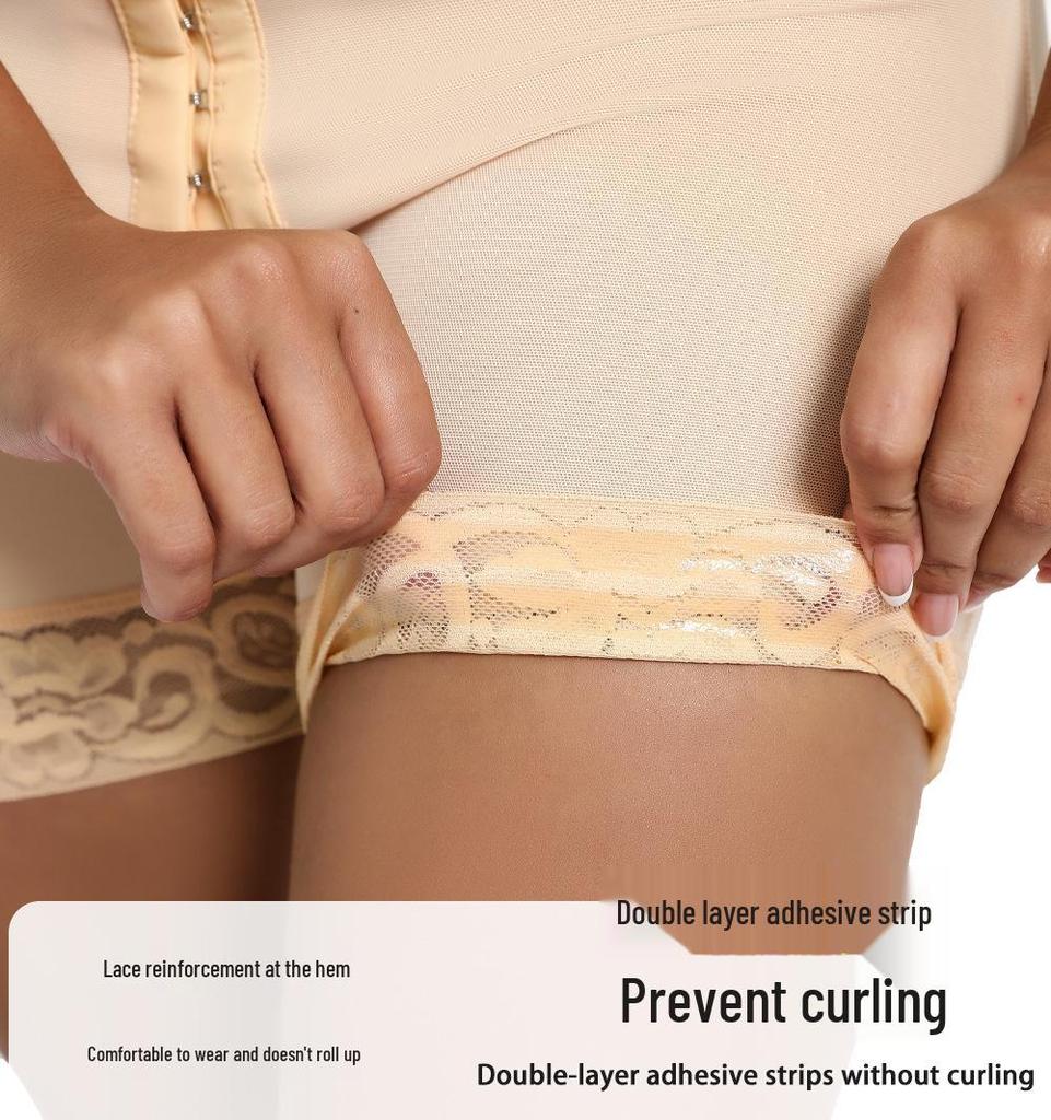 Cross-border Hip-lifting Abdomen-shaping High-waisted Lace Corset Shapewear Pants