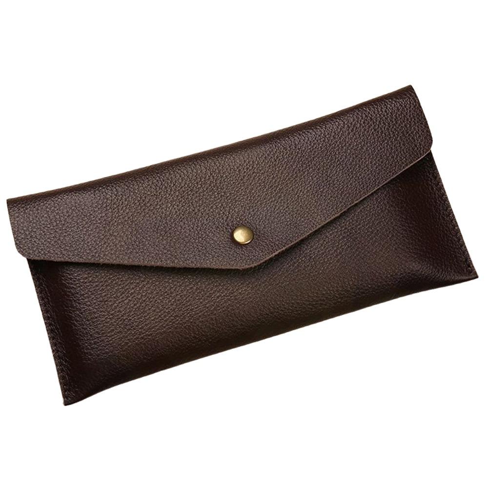 New Soft Leather Wallet One-piece PU Leather Coin Purse Large Capacity Card Holder for Cash Storage