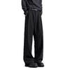 Black Straight-leg Loose Trousers Men's Pendant Trendy Brand Summer Ice Silk Casual Versatile American High-waisted Suit Trousers