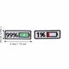 6Pcs Polyester Iron On Patches Battery Level Indicator Sew On Patches Embroidered Patches  For Jeans