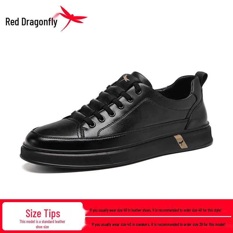 Red Dragonfly Men s Waterproof Leather Casual Sneakers 44