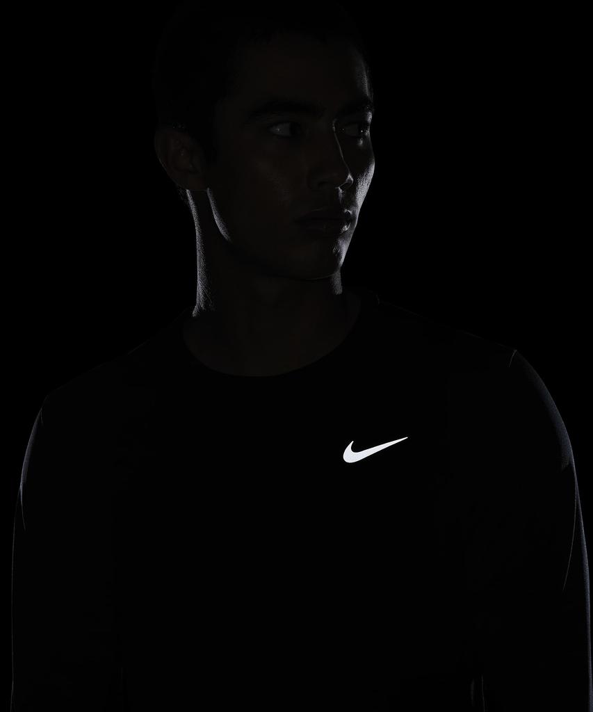 Nike Miler Dry-Fit Uv Long Sleeve Running Top M - Black / Fb7071-010