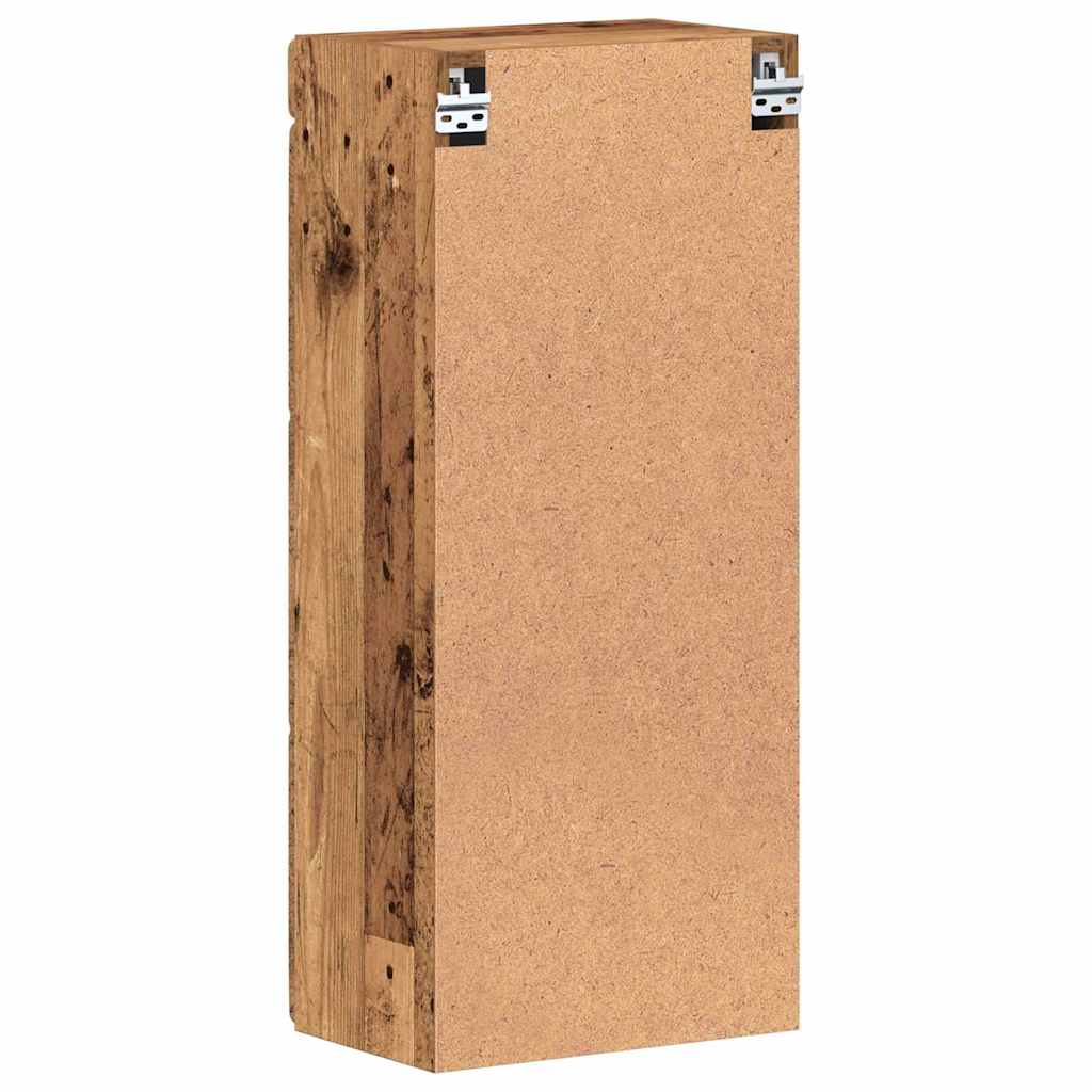 Bathroom Wall Cabinet with Door TULUM Reclaimed Wood Look 37 X 24.5 X 86 Cm