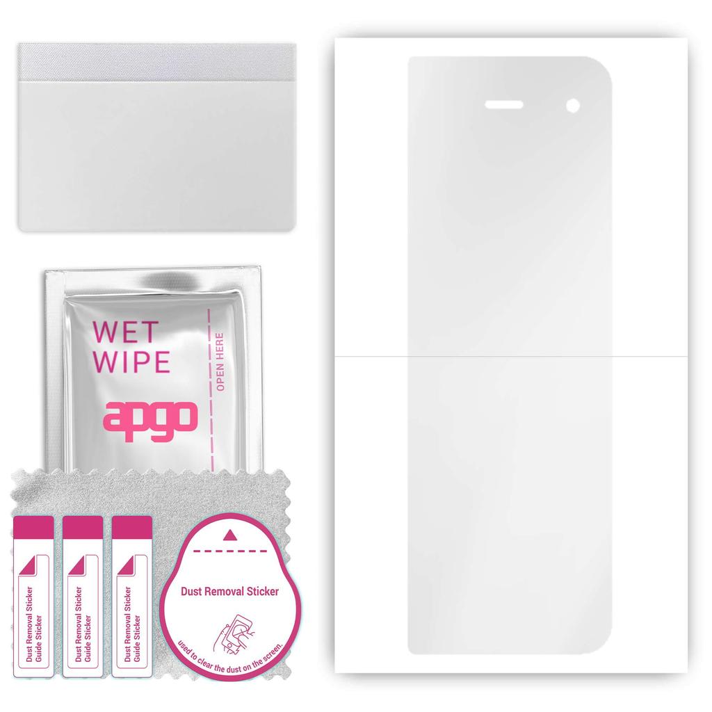 apgo Hydrogel Ultra-Clear Screen Protector for Samsung Galaxy Fold, Hydrogel Film, Flexible, Soft TPU with positioning layer easy installation