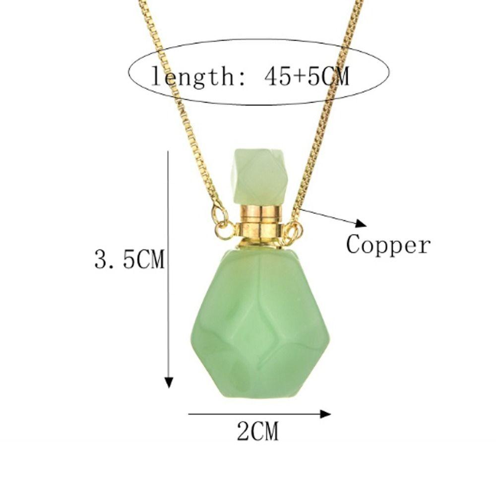 Jewelry Gift Natural Stone Necklace Essential Oil Pendant Oil Diffuser Vial Perfume Bottle Pendant