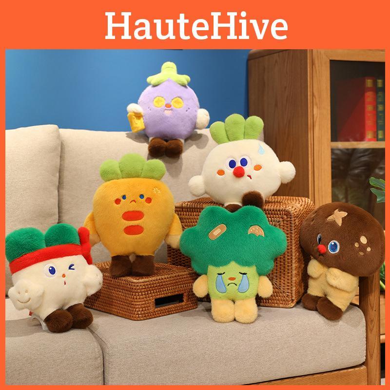 Garlic Eggplant Cute Vegetable Plush Toy With Embroidered Design Gift For