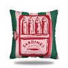 VIKAMA Whimsical Sardine Tin Cushion Cover Soft and Skin-Friendly Living Room Sofa Cushion Cover Bedroom & Holiday Home Decor