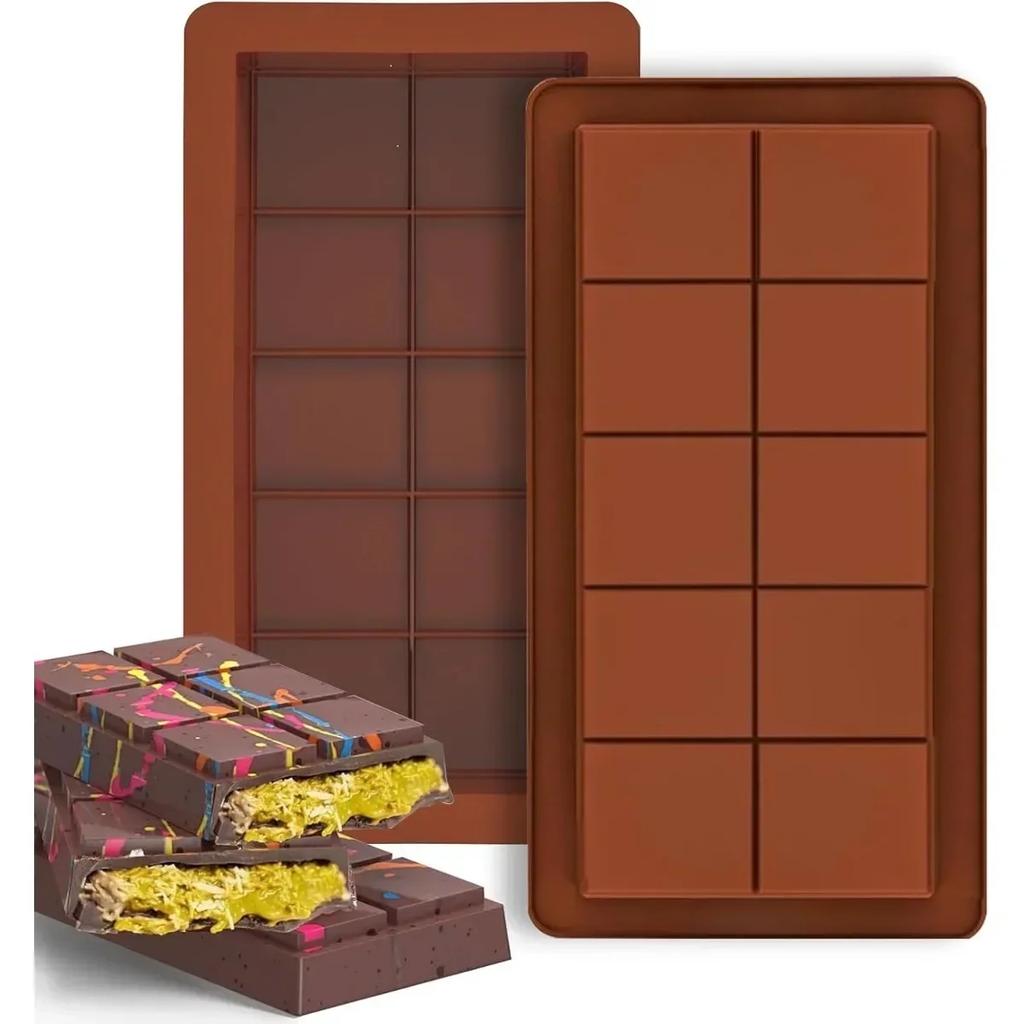 2PCS Dubai Schokoladenform Silikon Schokoladenriegelform für Schokoladenriegel Pistazienschokoladenriegelform zum Füllen von Schokolade