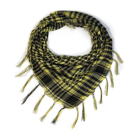 Mesh Yarn Desert Scarf with Tassels Soft Breathable Lightweight Outdoor Neck Piece Unisex Fashion Accessory