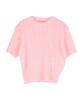Titibait Half Sleeve Cable Knit ADW19092 Free Pink Women's