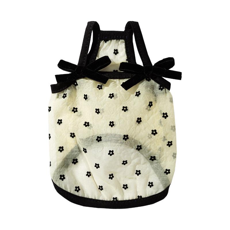 Thin Dog Clothes Mesh Hollowed Polka Dot Suspenders Spring and Summer Teddy Bear Small Dog Cat Pet Clothes