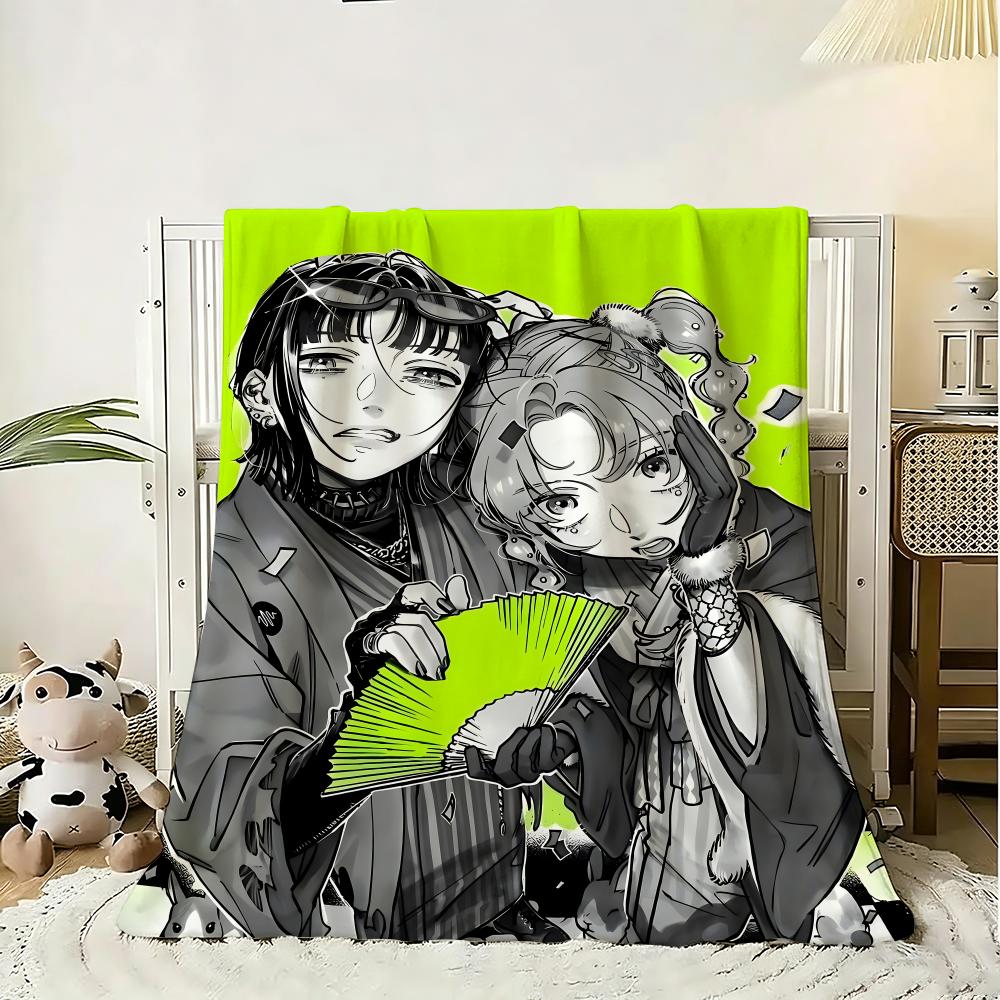 Aya Oosawa Koga Mitsuki comic anime Throw 240g Flannel Blanket Lightweight Soft Skin-friendly Summer Thin Throw Blanket 75x90cm