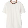 Checked-trim Cotton T-shirt 81101001