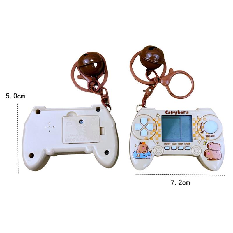Exquisite Capybara Keychain Funny Creative Children Game Console Schoolbag Pendant Backpack Decoration Accessories Gifts