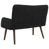 2 Seater Sofa Black 115 X 61 X 87 Cm Velvet (V)