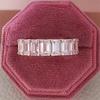 Luxury Zircon Gem Diamond Band Ring with Niche Appeal